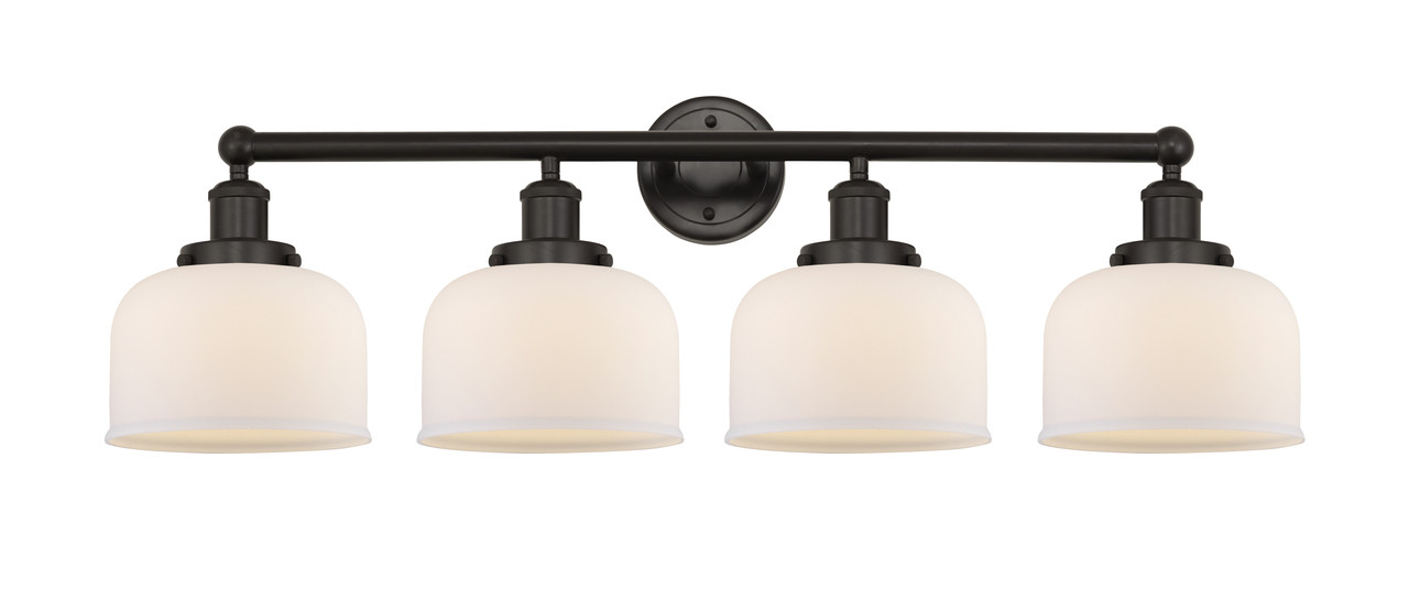 INNOVATIONS 616-4W-OB-G71 Bell 4 Light 33.5 inch Bath Vanity Light Oil Rubbed Bronze