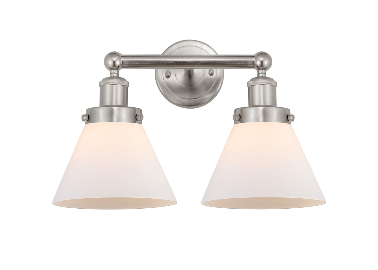 INNOVATIONS 616-2W-SN-G41 Cone 2 Light 16.75 inch Bath Vanity Light Brushed Satin Nickel