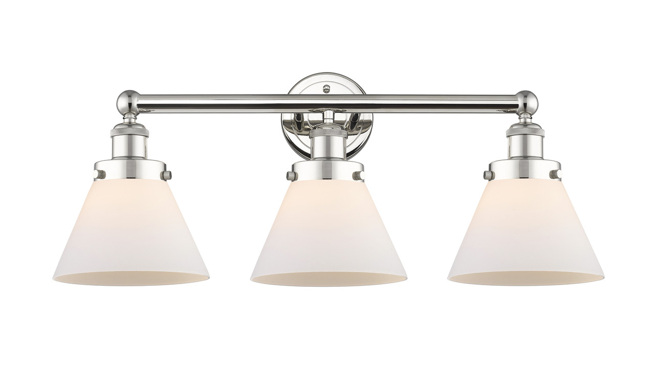 INNOVATIONS 616-3W-PN-G41 Cone 3 25.75 inch Bath Vanity Light Polished Nickel