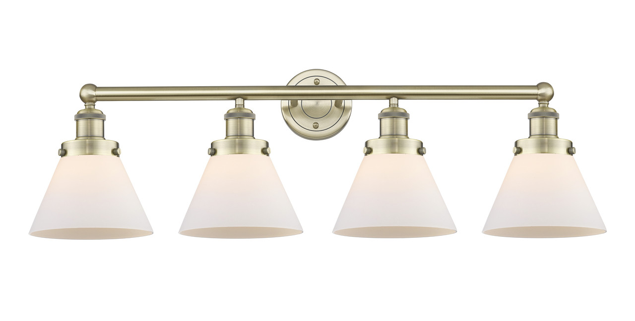 INNOVATIONS 616-4W-AB-G41 Cone 4 34.75 inch Bath Vanity Light Antique Brass