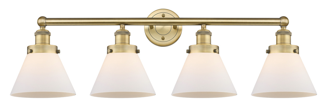INNOVATIONS 616-4W-BB-G41 Cone 4 34.75 inch Bath Vanity Light Brushed Brass