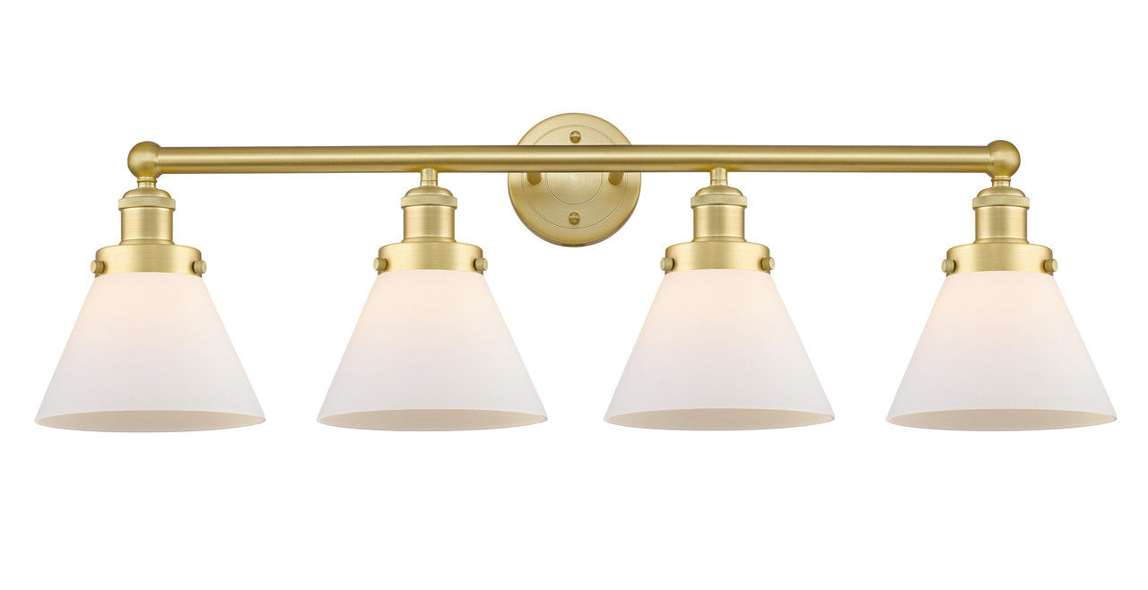 INNOVATIONS 616-4W-SG-G41 Cone 4 34.75 inch Bath Vanity Light Satin Gold