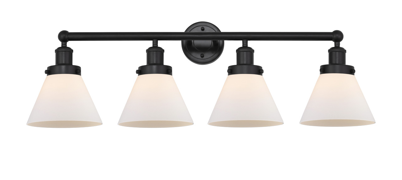 INNOVATIONS 616-4W-BK-G41 Cone 4 Light 34.75 inch Bath Vanity Light Matte Black