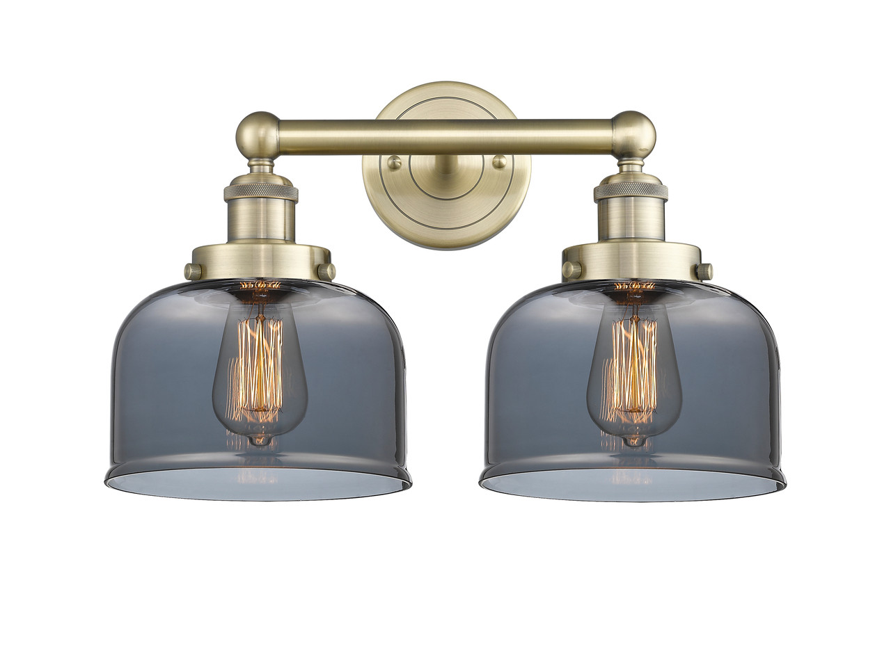 INNOVATIONS 616-2W-AB-G73 Bell 2 15.5 inch Bath Vanity Light Antique Brass