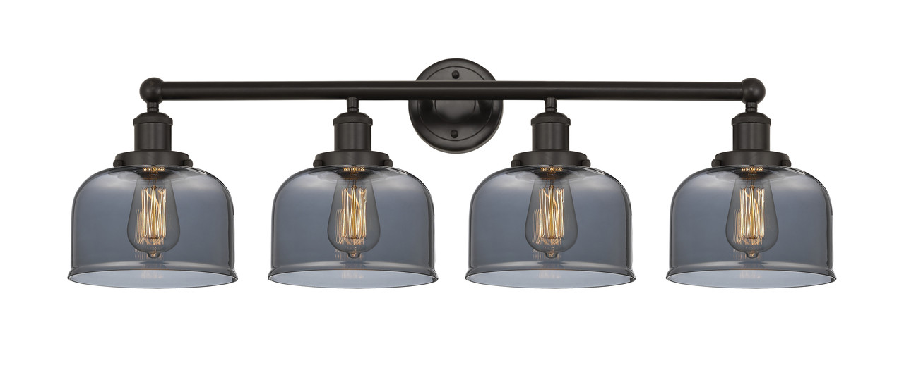 INNOVATIONS 616-4W-OB-G73 Bell 4 Light 33.5 inch Bath Vanity Light Oil Rubbed Bronze