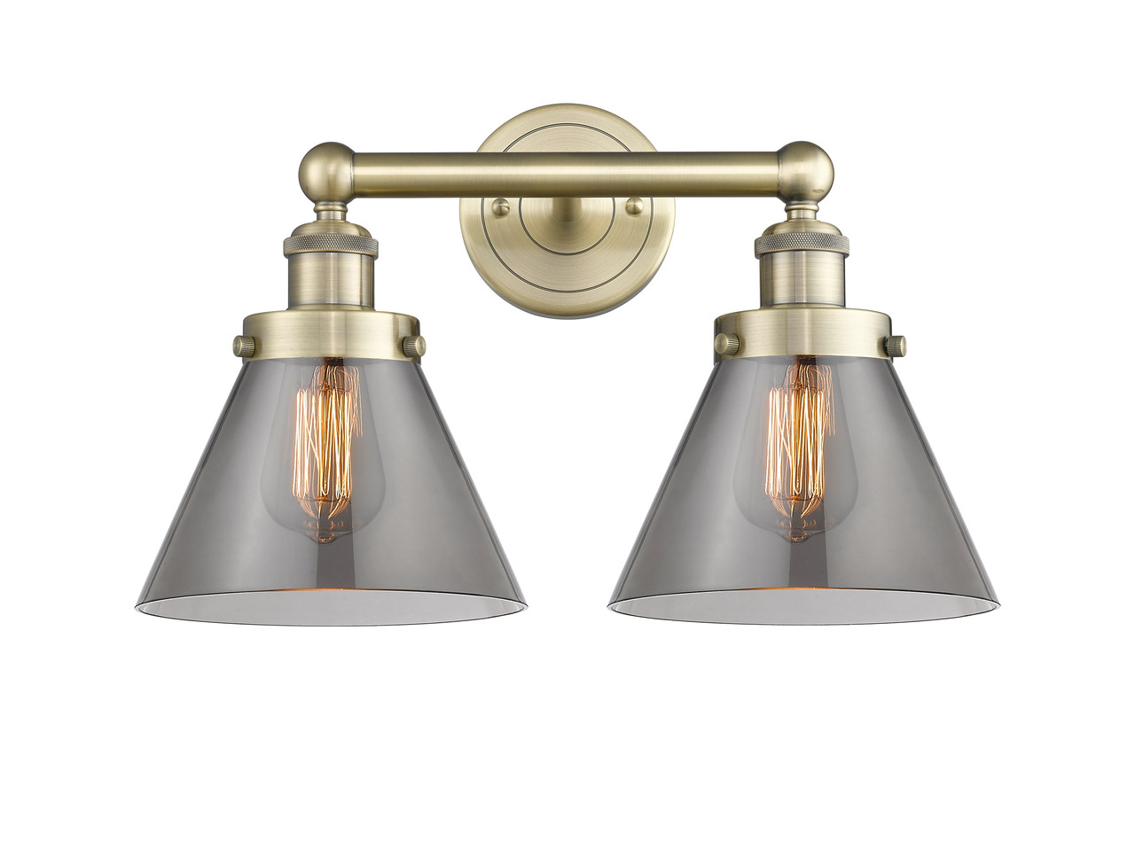 INNOVATIONS 616-2W-AB-G43 Cone 2 15.5 inch Bath Vanity Light Antique Brass