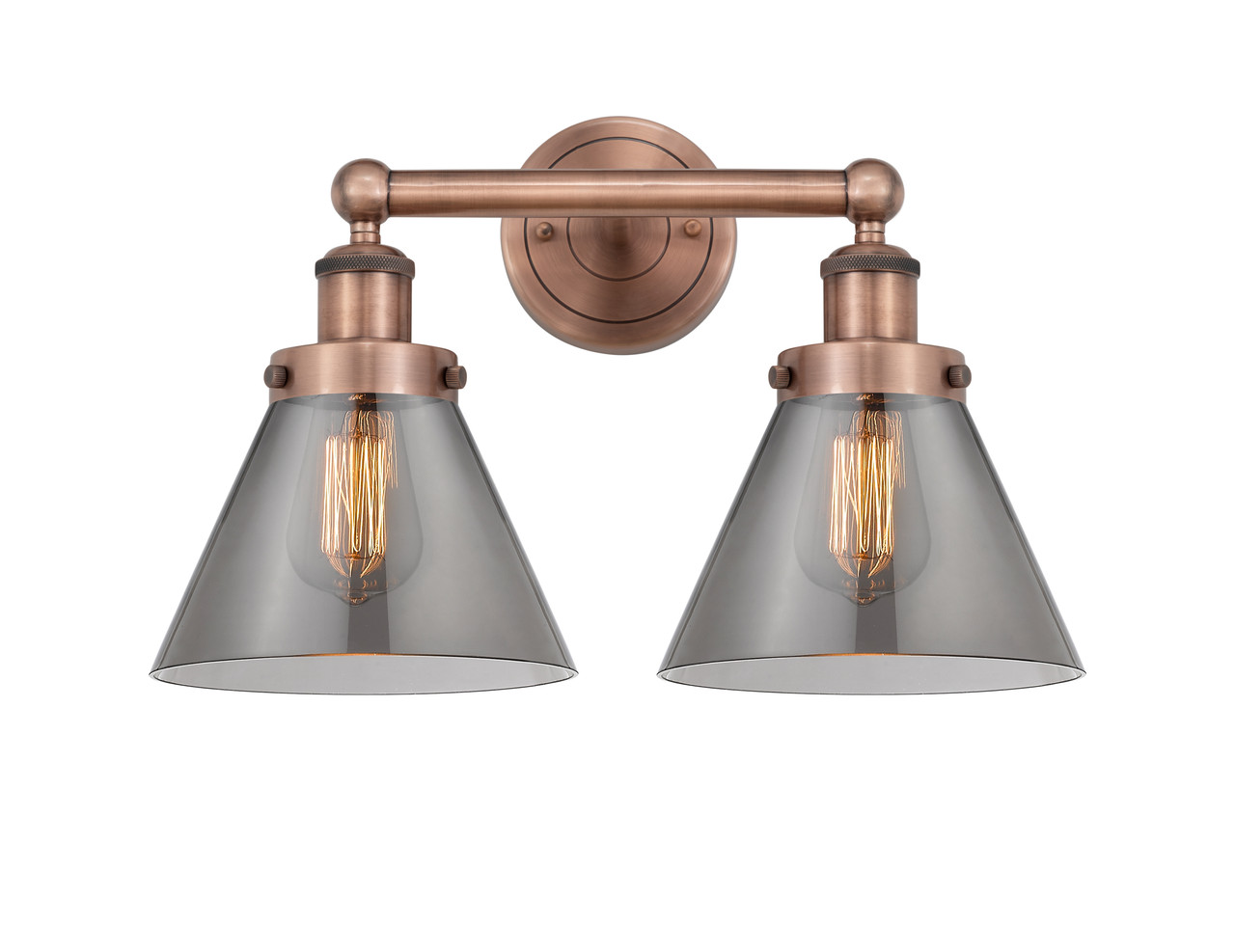 INNOVATIONS 616-2W-AC-G43 Cone 2 15.5 inch Bath Vanity Light Antique Copper