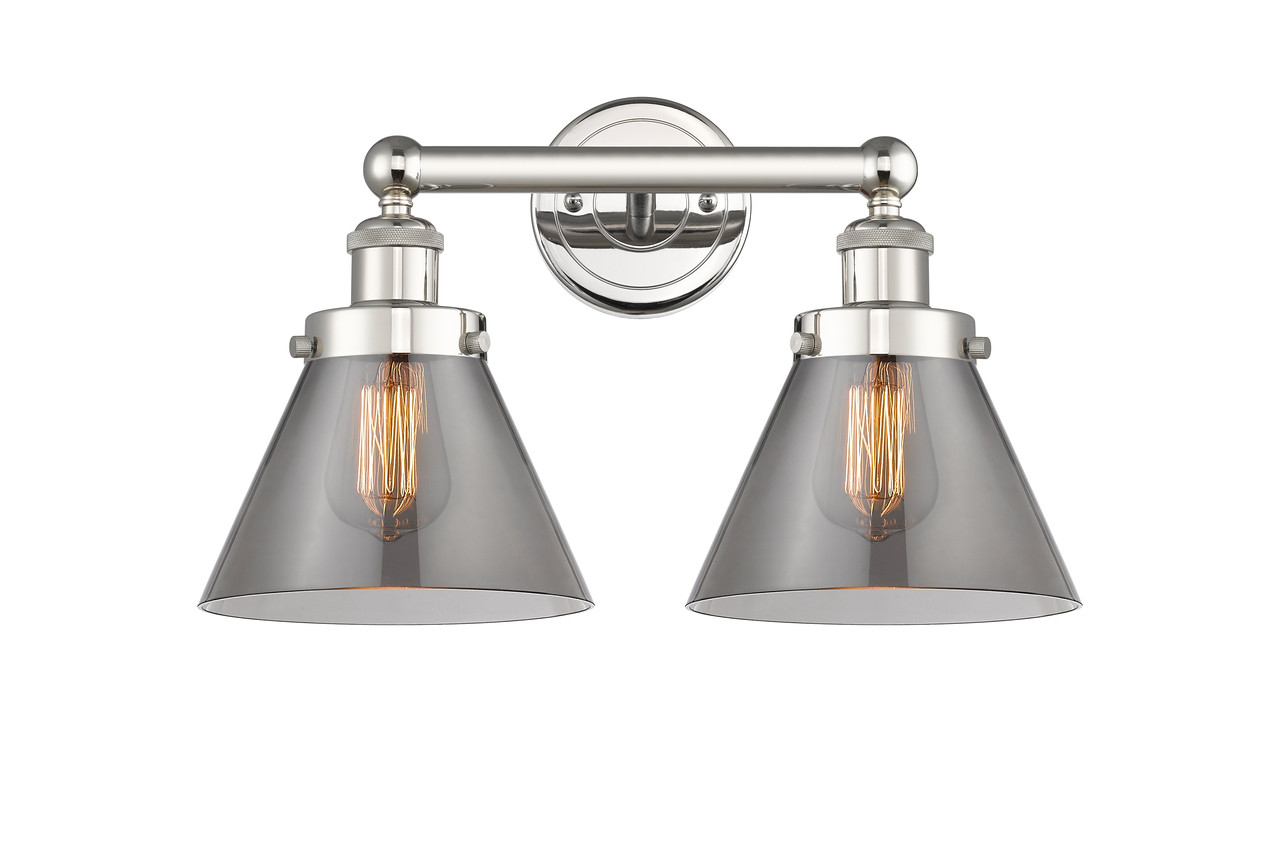 INNOVATIONS 616-2W-PN-G43 Cone 2 15.5 inch Bath Vanity Light Polished Nickel