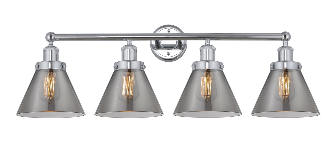 INNOVATIONS 616-4W-PC-G43 Cone 4 Light 33.5 inch Bath Vanity Light Polished Chrome