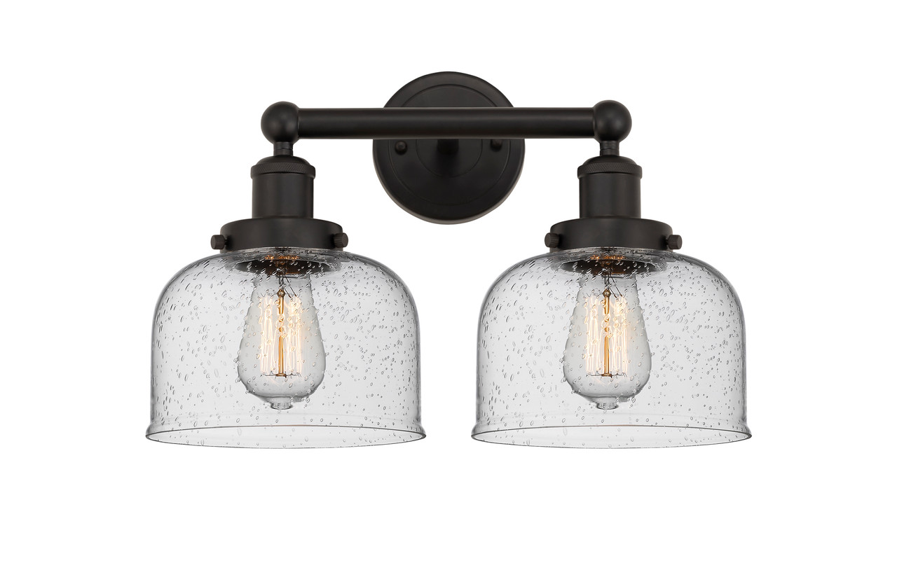 INNOVATIONS 616-2W-OB-G74 Bell 2 Light 15.5 inch Bath Vanity Light Oil Rubbed Bronze