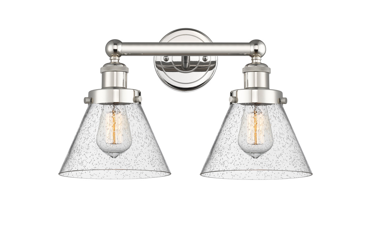 INNOVATIONS 616-2W-PN-G44 Cone 2 15.5 inch Bath Vanity Light Polished Nickel