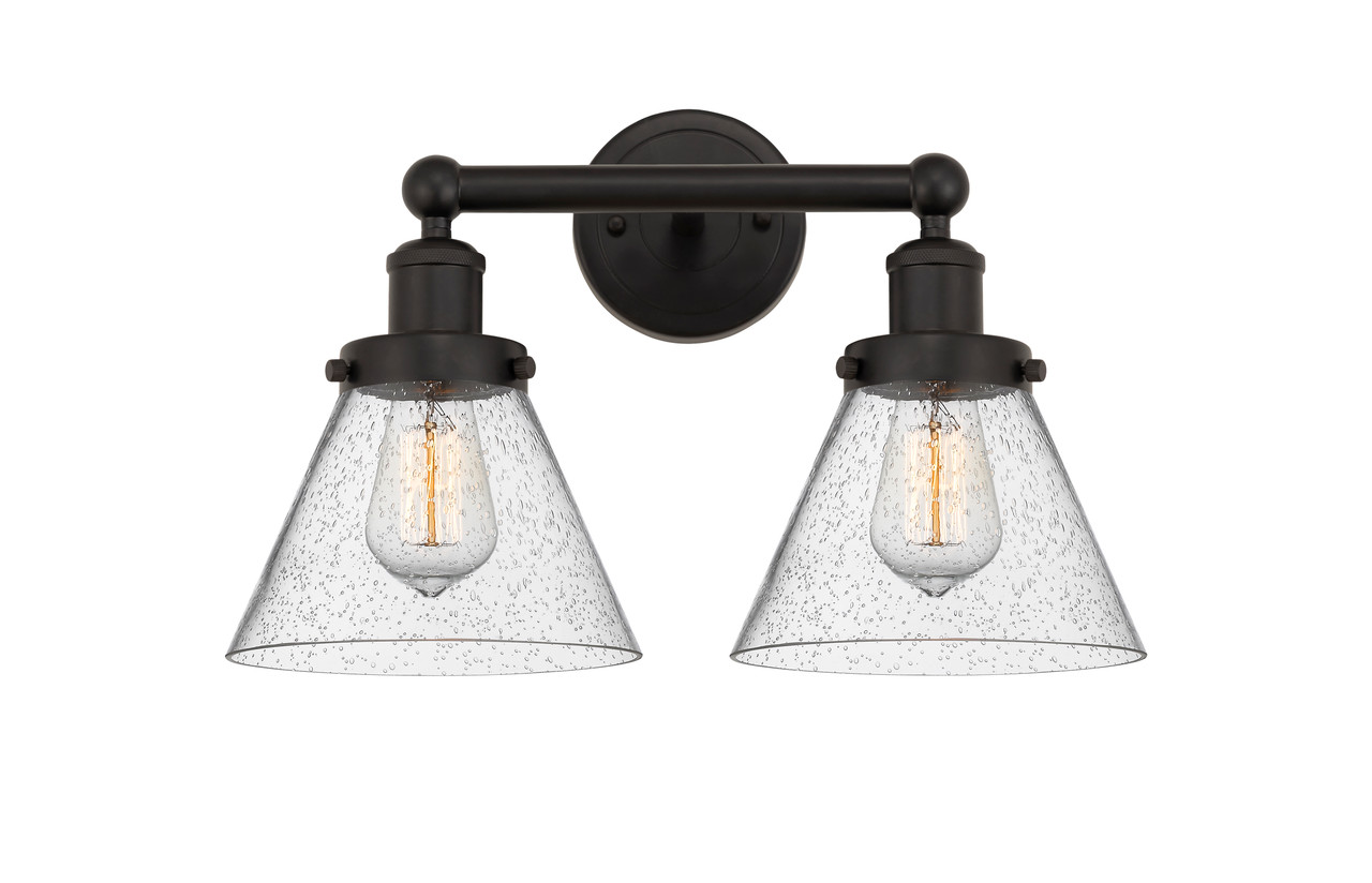 INNOVATIONS 616-2W-OB-G44 Cone 2 Light 15.5 inch Bath Vanity Light Oil Rubbed Bronze