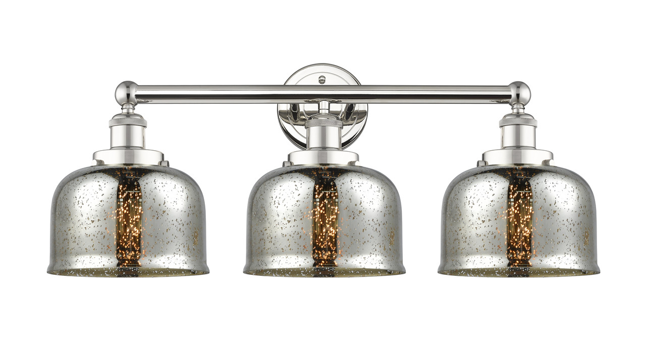 INNOVATIONS 616-3W-PN-G78 Bell 3 24.5 inch Bath Vanity Light Polished Nickel