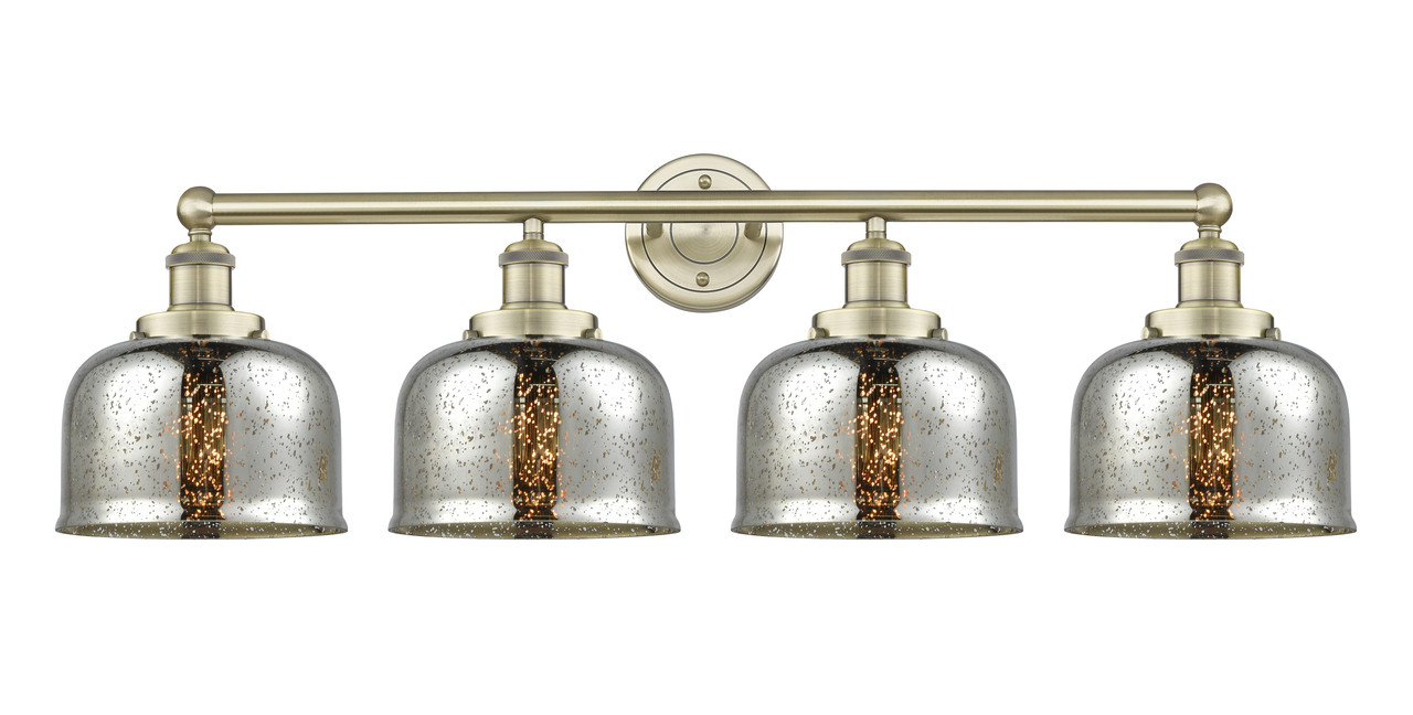 INNOVATIONS 616-4W-AB-G78 Bell 4 33.5 inch Bath Vanity Light Antique Brass