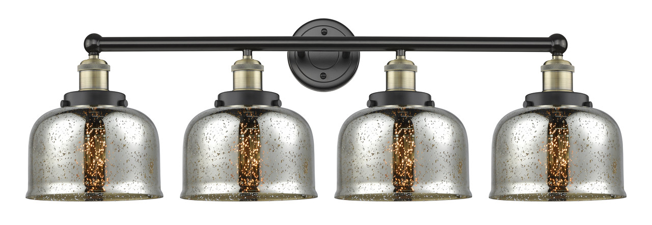 INNOVATIONS 616-4W-BAB-G78 Bell 4 33.5 inch Bath Vanity Light Black Antique Brass