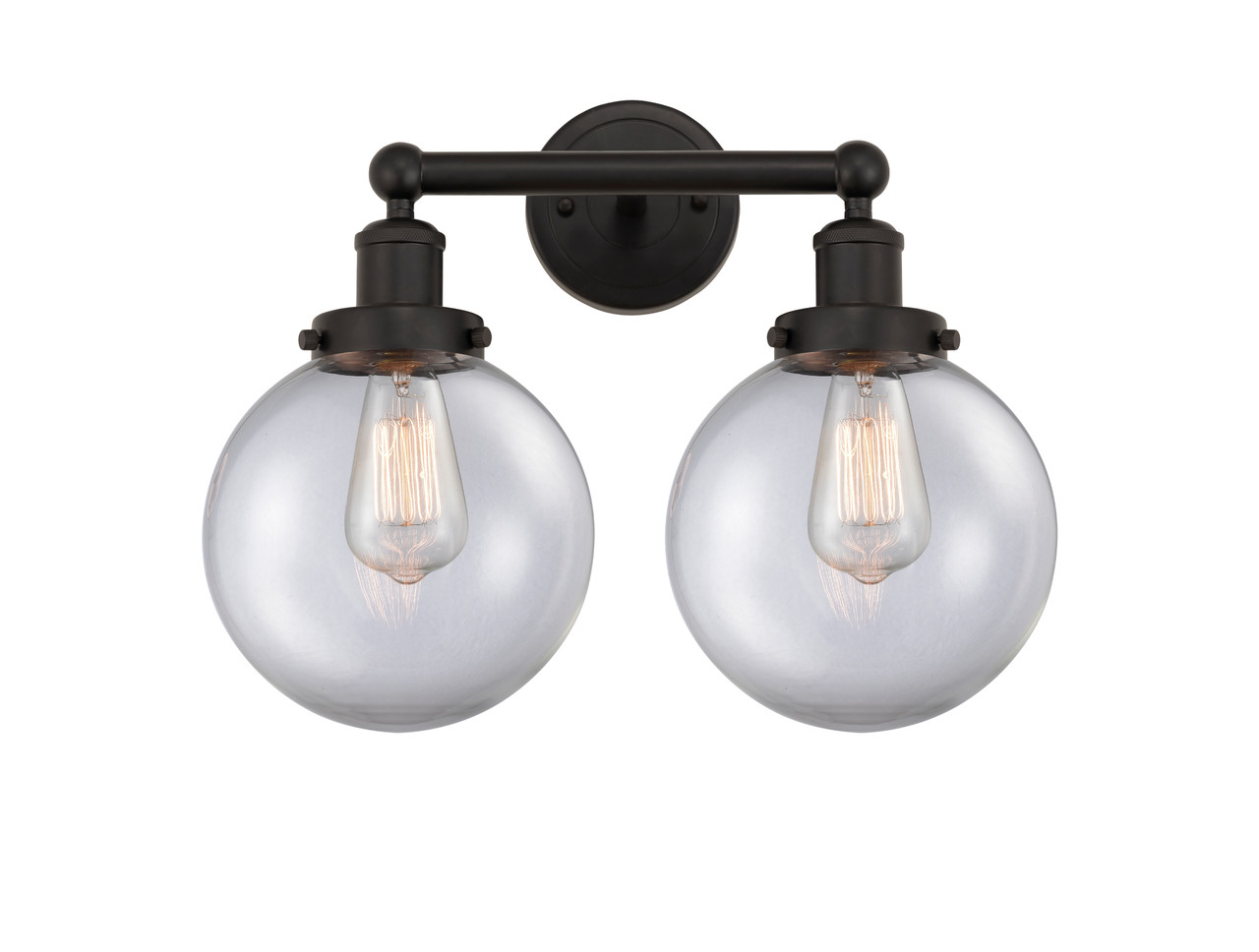 INNOVATIONS 616-2W-OB-G202-8 Beacon 2 Light 15.5 inch Bath Vanity Light Oil Rubbed Bronze