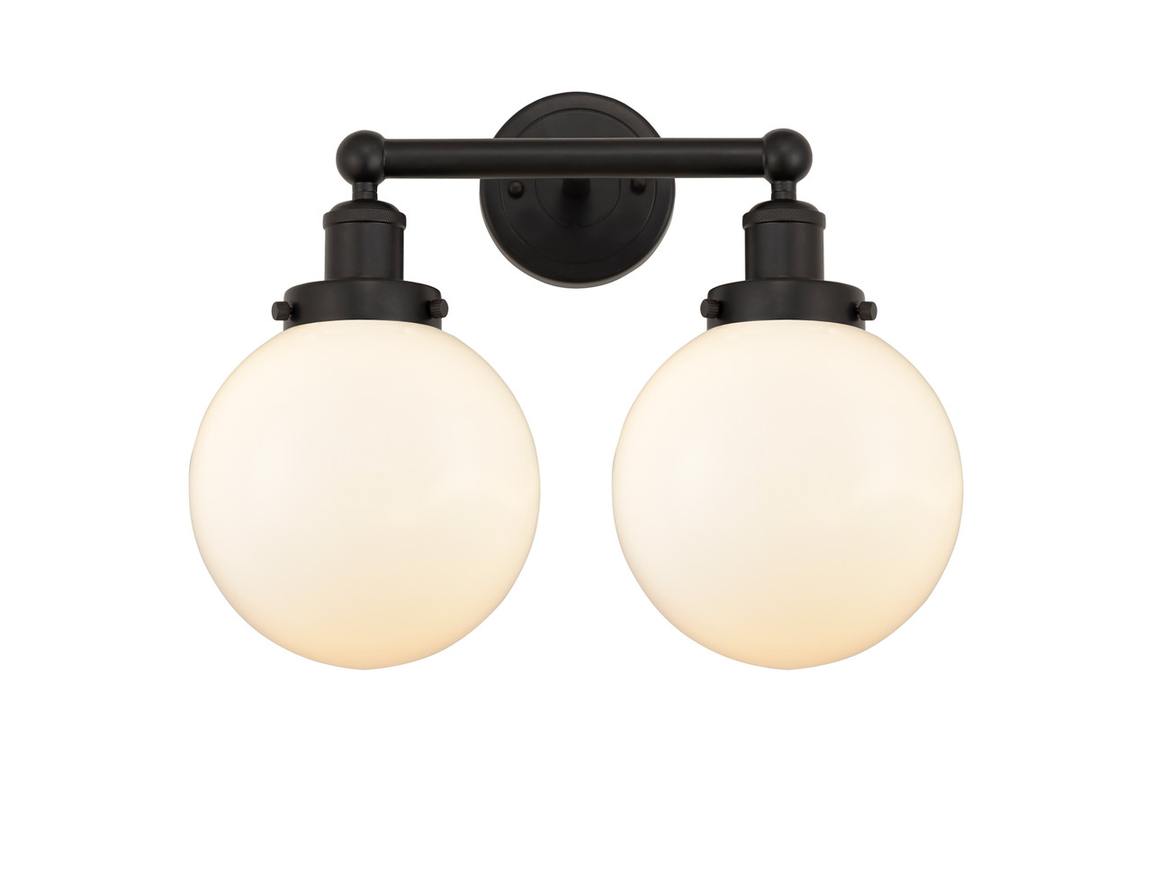 INNOVATIONS 616-2W-OB-G201-8 Beacon 2 Light 15.5 inch Bath Vanity Light Oil Rubbed Bronze
