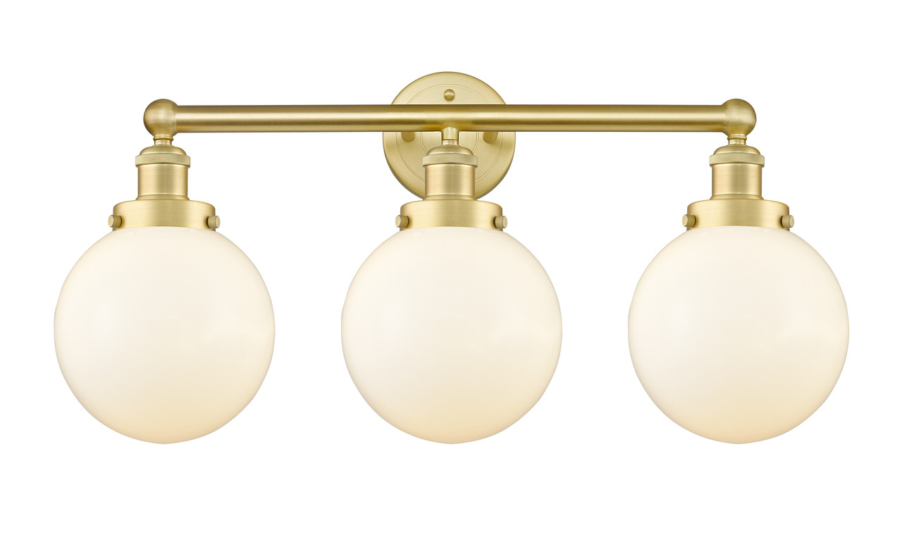 INNOVATIONS 616-3W-SG-G201-8 Beacon 3 24.5 inch Bath Vanity Light Satin Gold