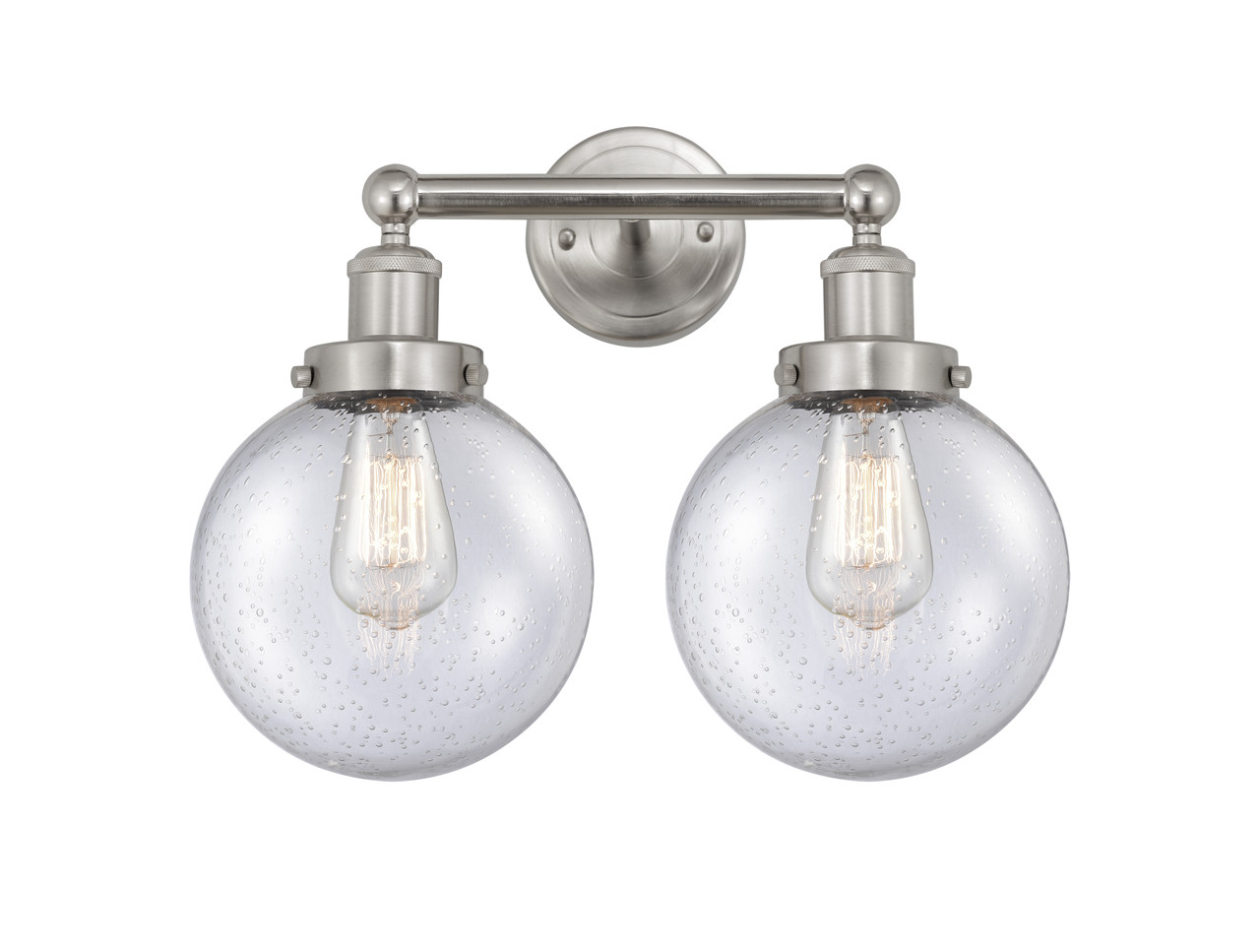 INNOVATIONS 616-2W-SN-G204-8 Beacon 2 Light 15.5 inch Bath Vanity Light Brushed Satin Nickel