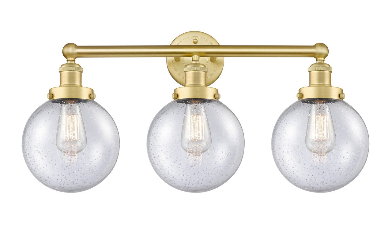 INNOVATIONS 616-3W-SG-G204-8 Beacon 3 24.5 inch Bath Vanity Light Satin Gold
