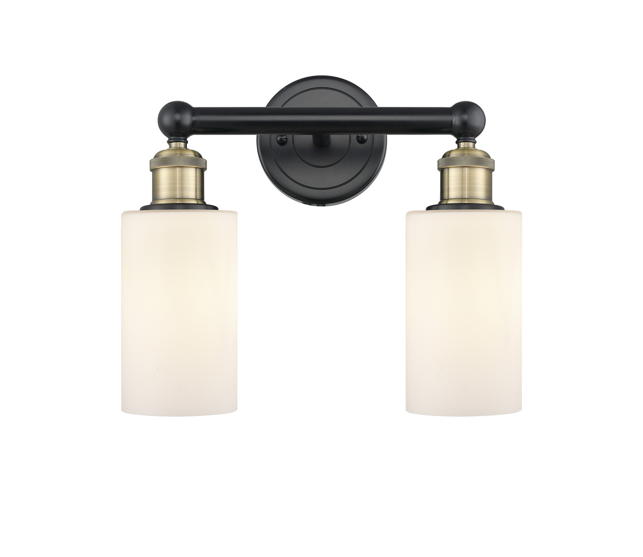 INNOVATIONS 616-2W-BAB-G801 Clymer 2 12.875 inch Bath Vanity Light Black Antique Brass