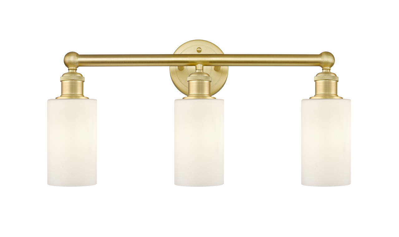 INNOVATIONS 616-3W-SG-G801 Clymer 3 21.875 inch Bath Vanity Light Satin Gold