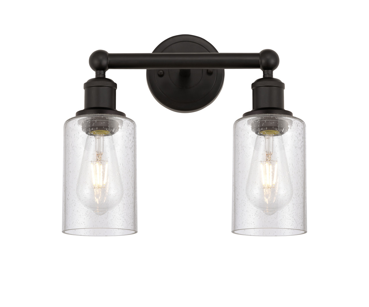 INNOVATIONS 616-2W-OB-G804 Clymer 2 12.875 inch Bath Vanity Light Oil Rubbed Bronze