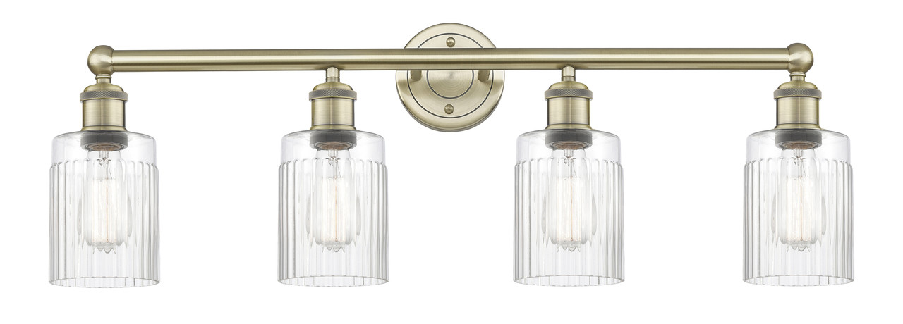 INNOVATIONS 616-4W-AB-G342 Hadley 4 31.5 inch Bath Vanity Light Antique Brass