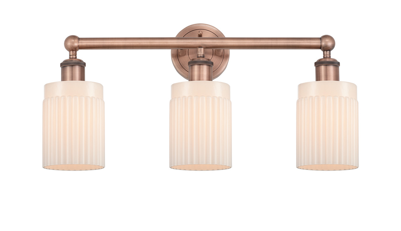 INNOVATIONS 616-3W-AC-G341 Hadley 3 22.5 inch Bath Vanity Light Antique Copper