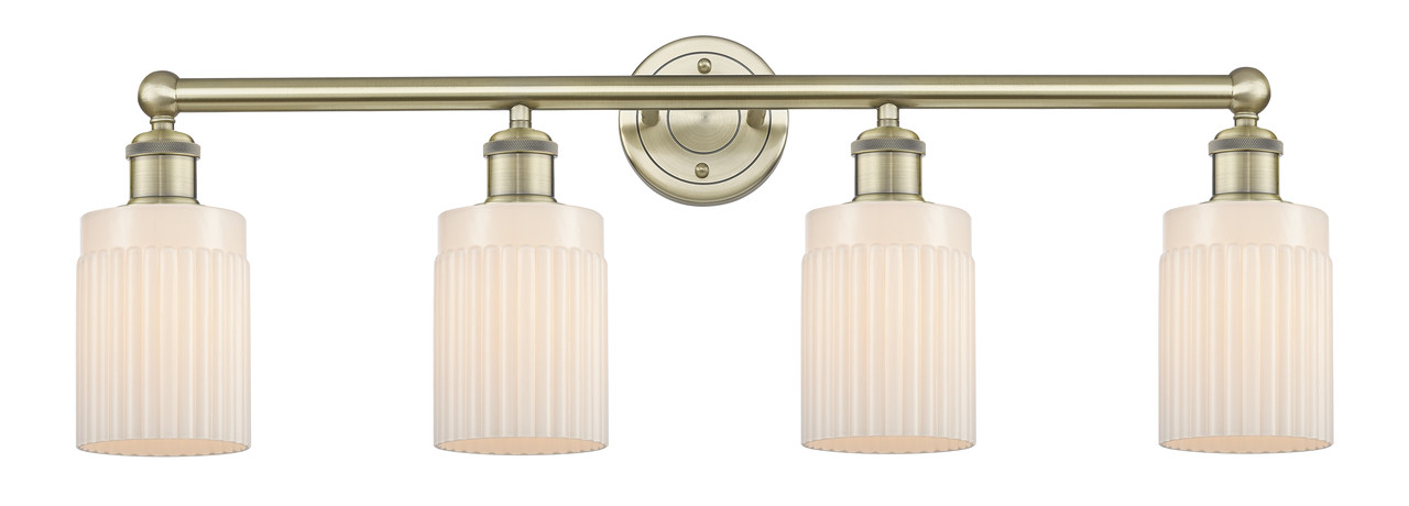 INNOVATIONS 616-4W-AB-G341 Hadley 4 31.5 inch Bath Vanity Light Antique Brass
