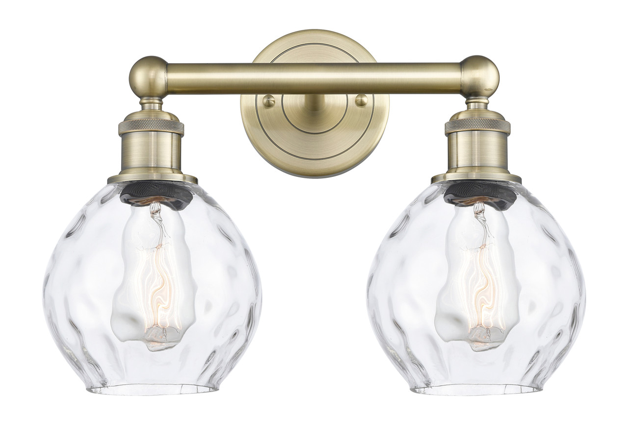 INNOVATIONS 616-2W-AB-G362 Waverly 2 15 inch Bath Vanity Light Antique Brass