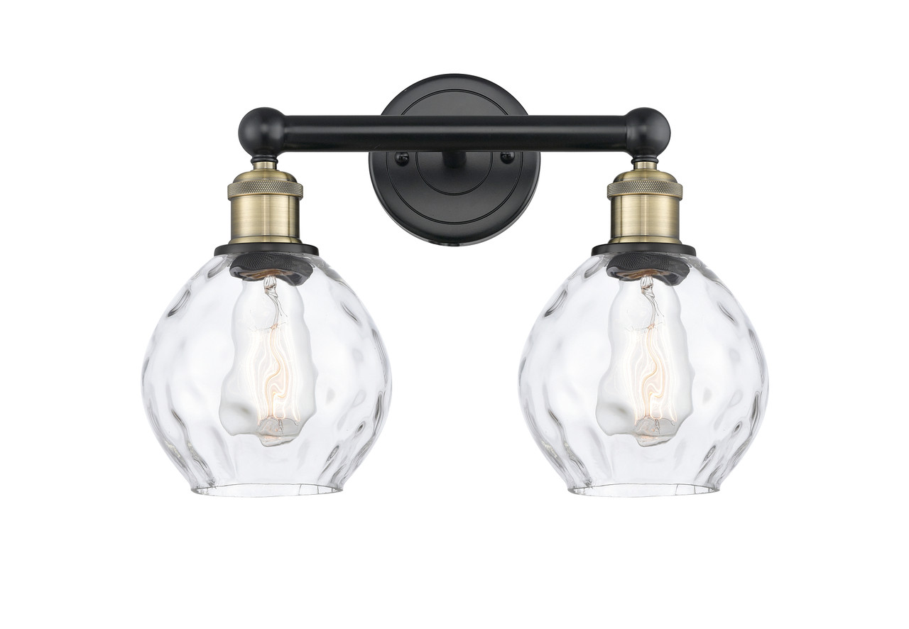 INNOVATIONS 616-2W-BAB-G362 Waverly 2 15 inch Bath Vanity Light Black Antique Brass