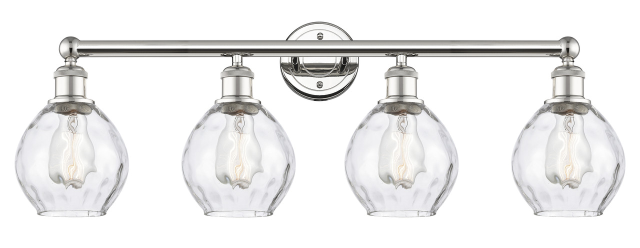 INNOVATIONS 616-4W-PN-G362 Waverly 4 33 inch Bath Vanity Light Polished Nickel