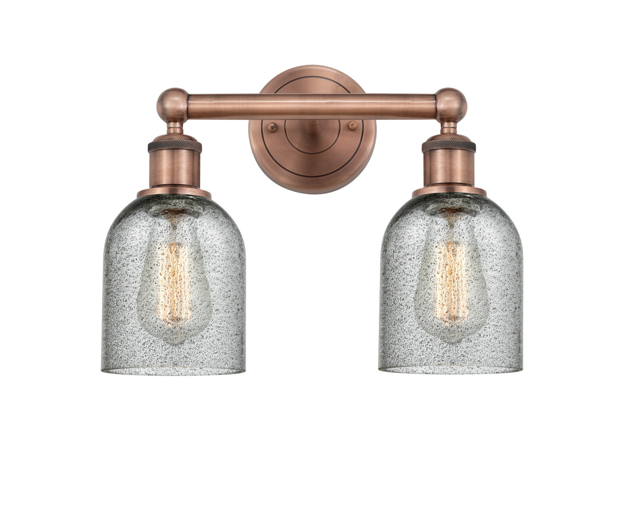 INNOVATIONS 616-2W-AC-G257 Caledonia 2 14 inch Bath Vanity Light Antique Copper