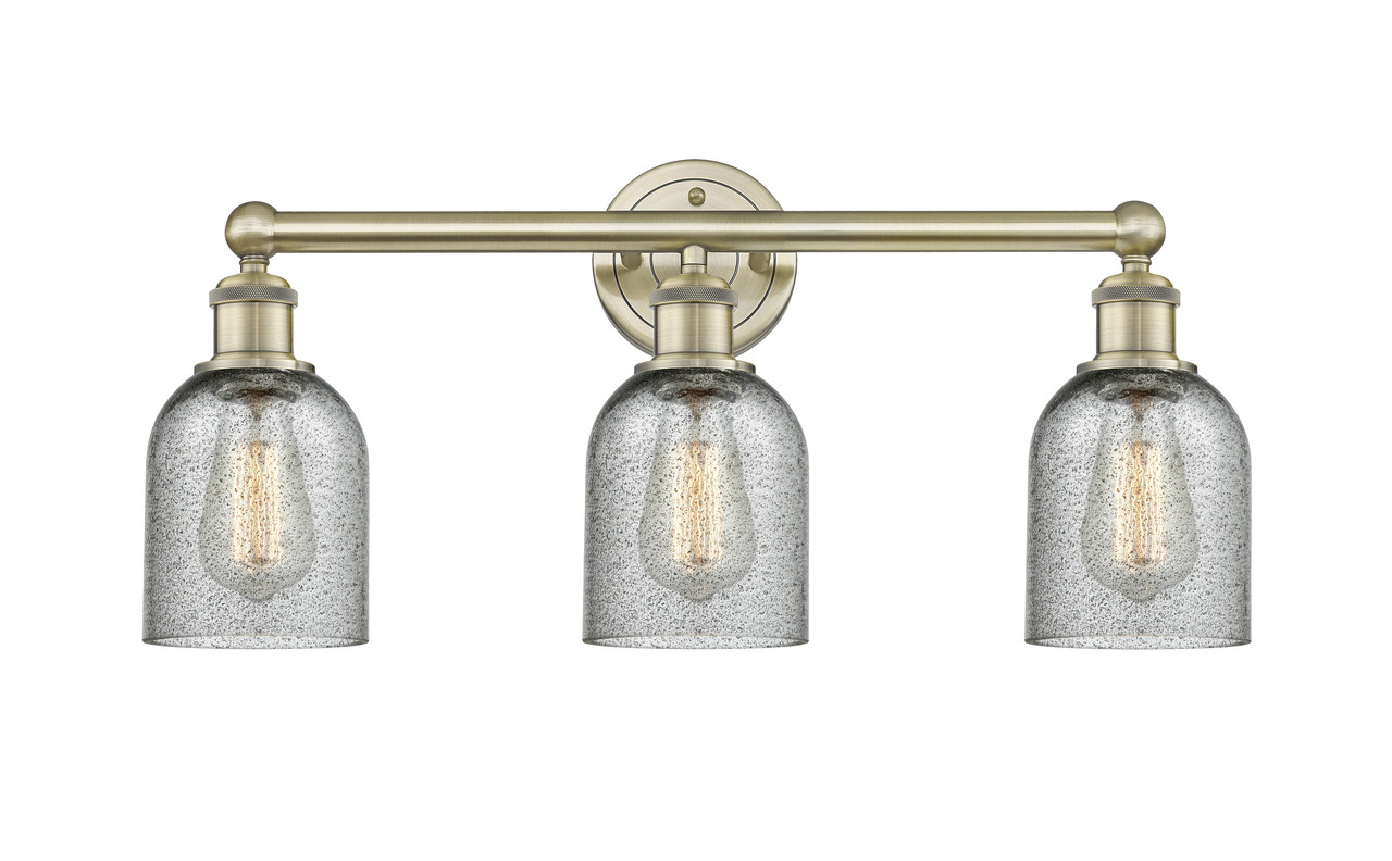 INNOVATIONS 616-3W-AB-G257 Caledonia 3 23 inch Bath Vanity Light Antique Brass