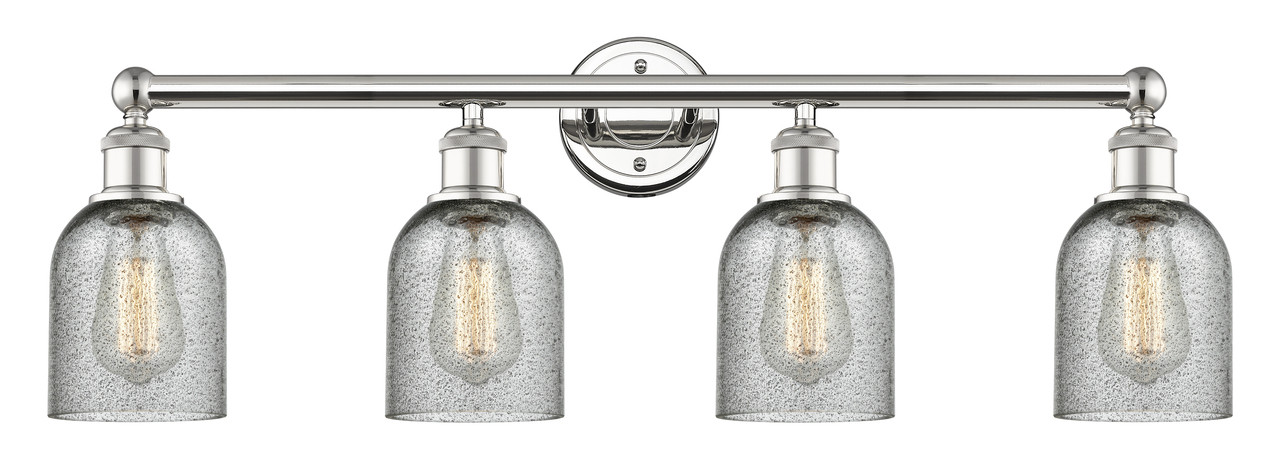 INNOVATIONS 616-4W-PN-G257 Caledonia 4 32 inch Bath Vanity Light Polished Nickel