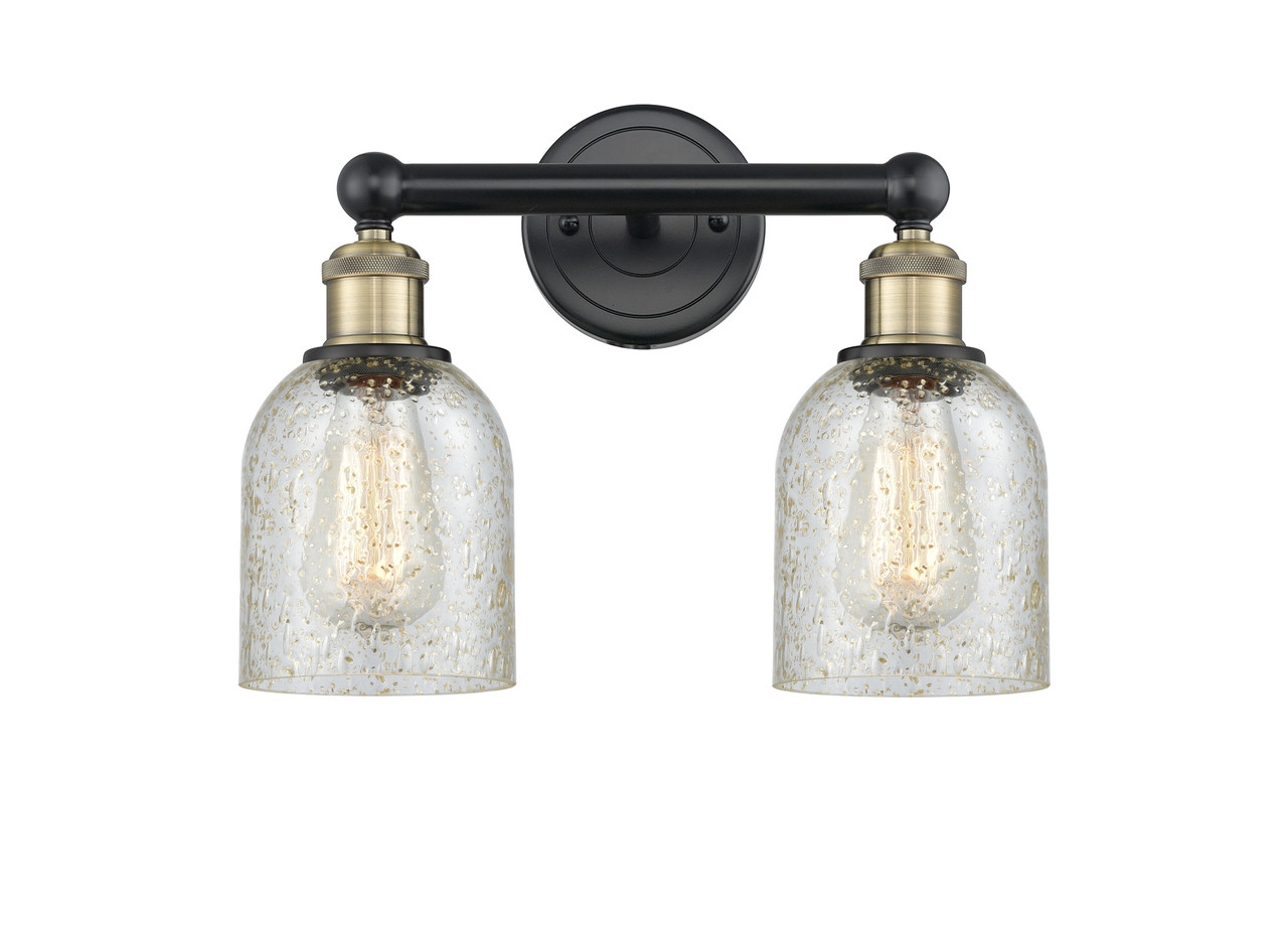 INNOVATIONS 616-2W-BAB-G259 Caledonia 2 14 inch Bath Vanity Light Black Antique Brass