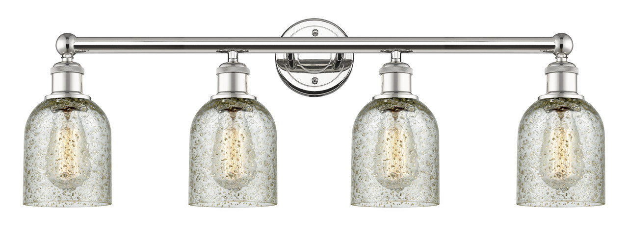 INNOVATIONS 616-4W-PN-G259 Caledonia 4 32 inch Bath Vanity Light Polished Nickel