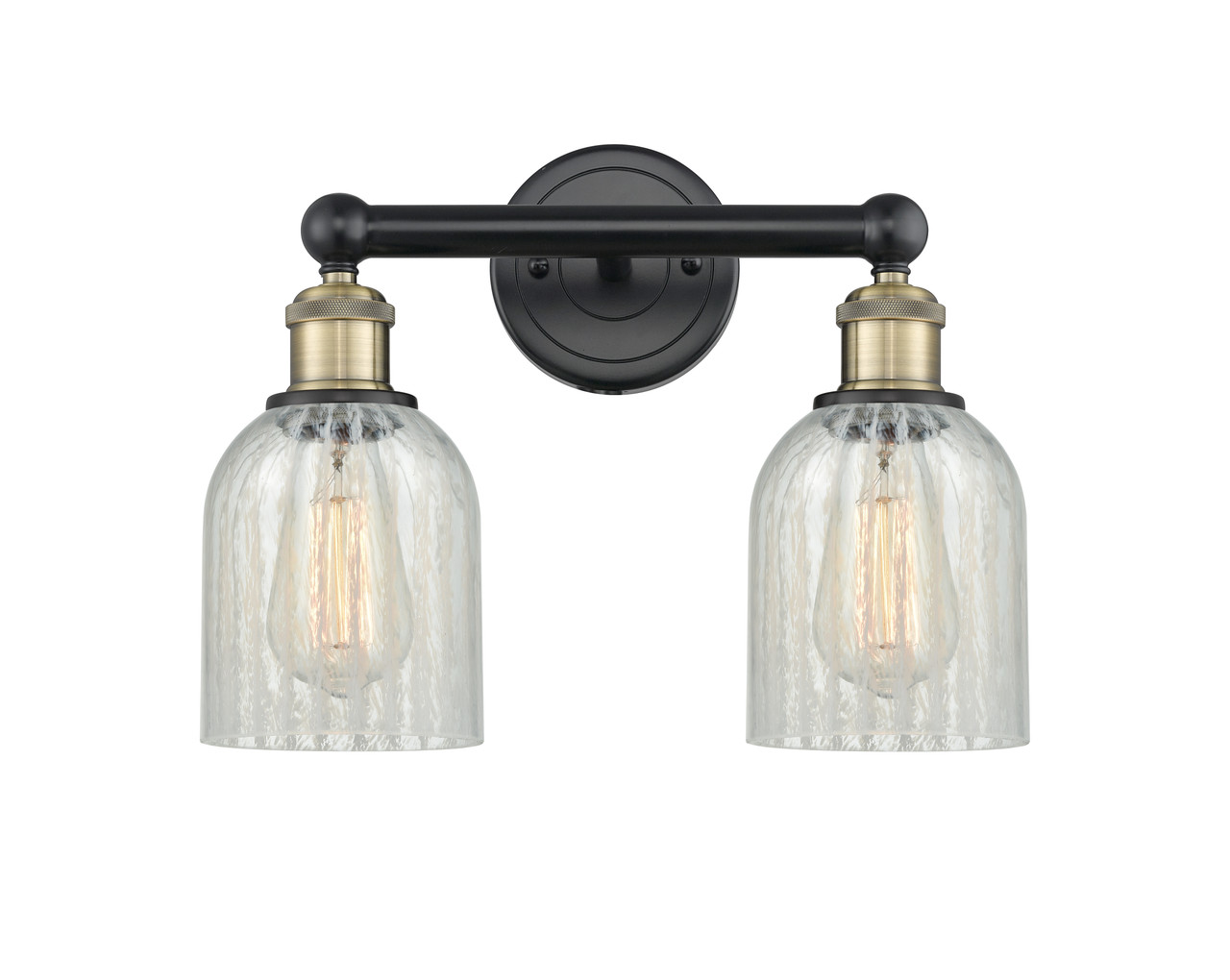 INNOVATIONS 616-2W-BAB-G2511 Caledonia 2 14 inch Bath Vanity Light Black Antique Brass