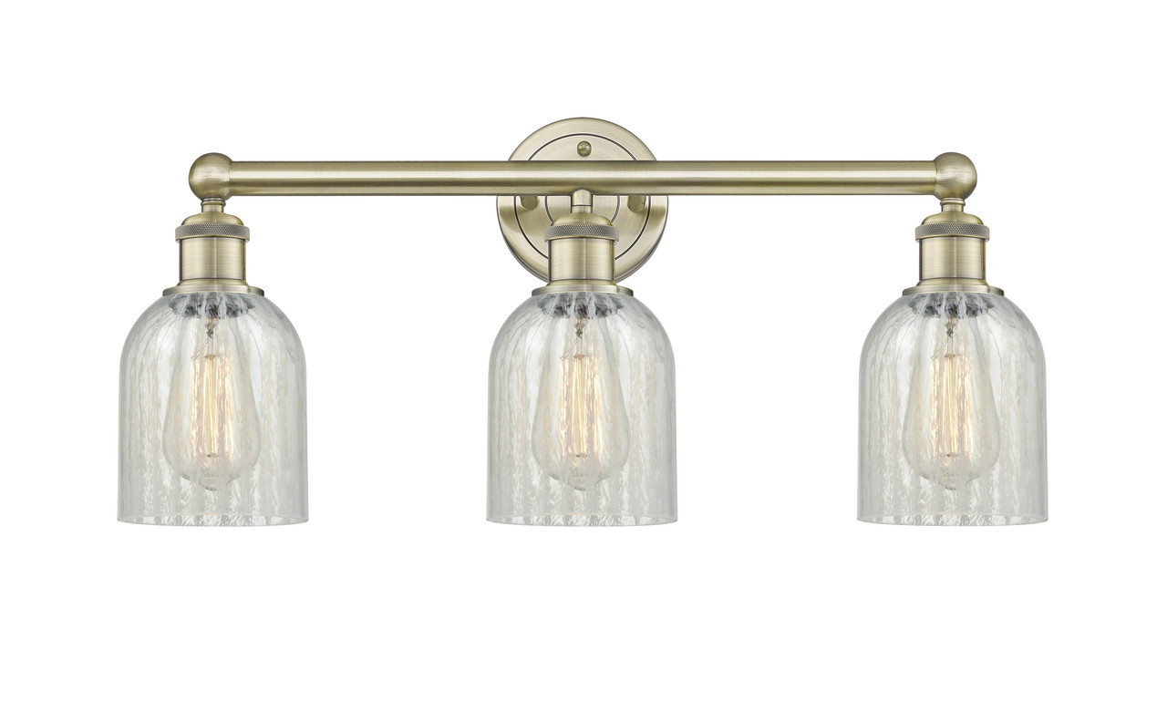 INNOVATIONS 616-3W-AB-G2511 Caledonia 3 23 inch Bath Vanity Light Antique Brass