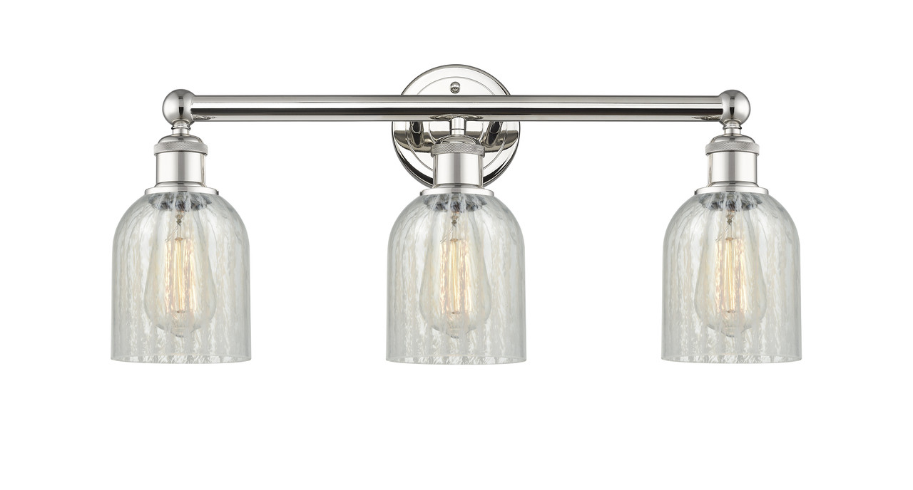 INNOVATIONS 616-3W-PN-G2511 Caledonia 3 23 inch Bath Vanity Light Polished Nickel
