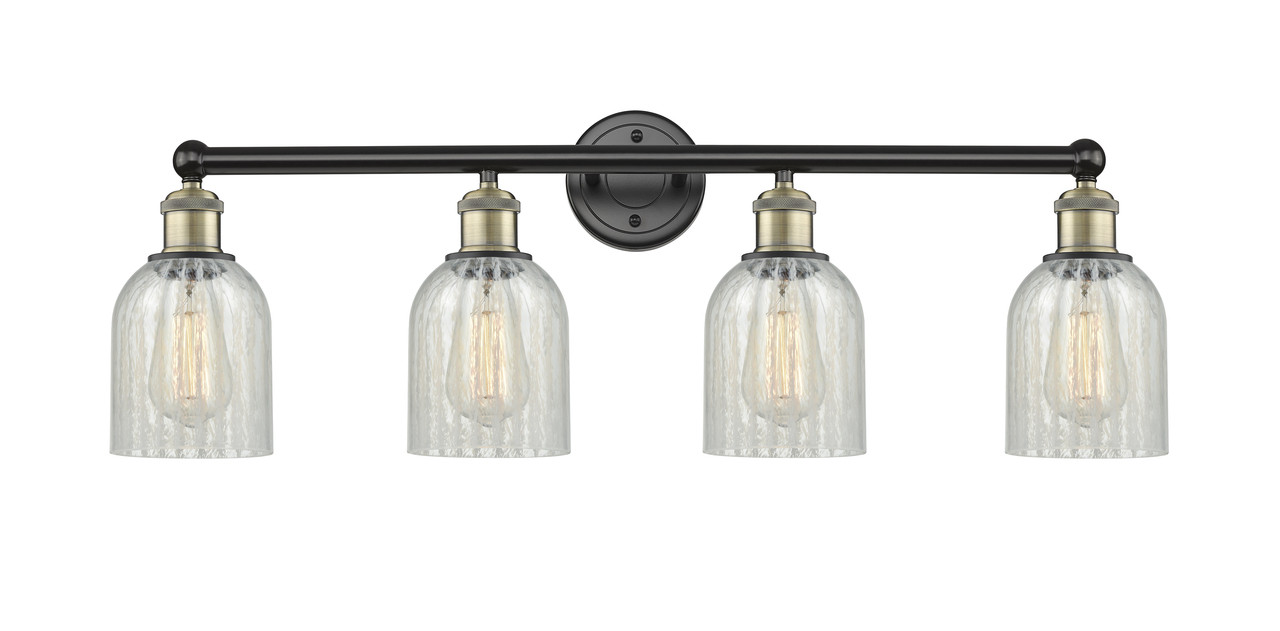 INNOVATIONS 616-4W-BAB-G2511 Caledonia 4 32 inch Bath Vanity Light Black Antique Brass