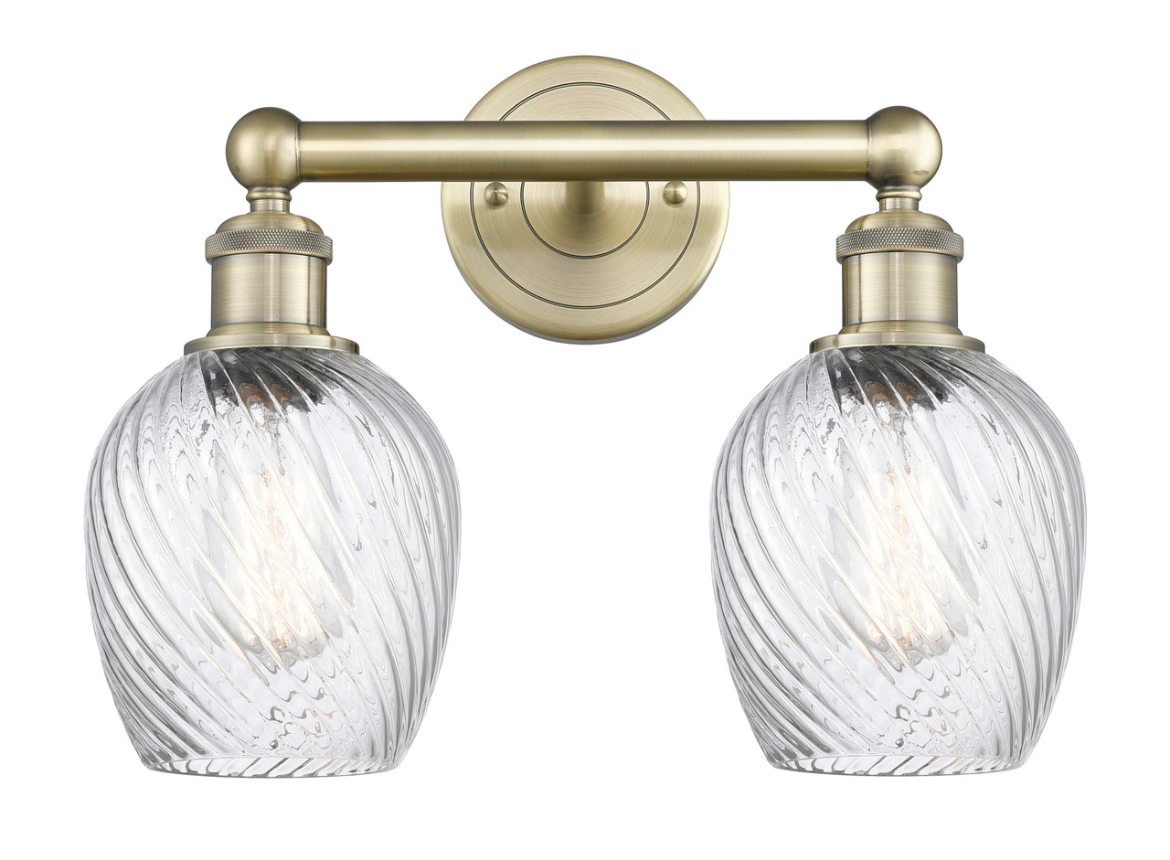 INNOVATIONS 616-2W-AB-G292 Salina 2 14 inch Bath Vanity Light Antique Brass