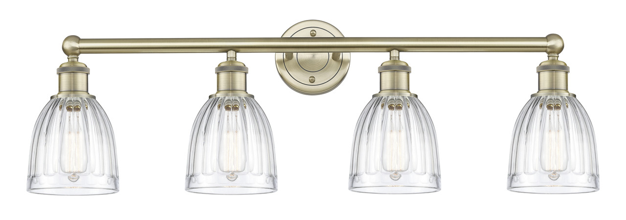 INNOVATIONS 616-4W-AB-G442 Brookfield 4 32.75 inch Bath Vanity Light Antique Brass