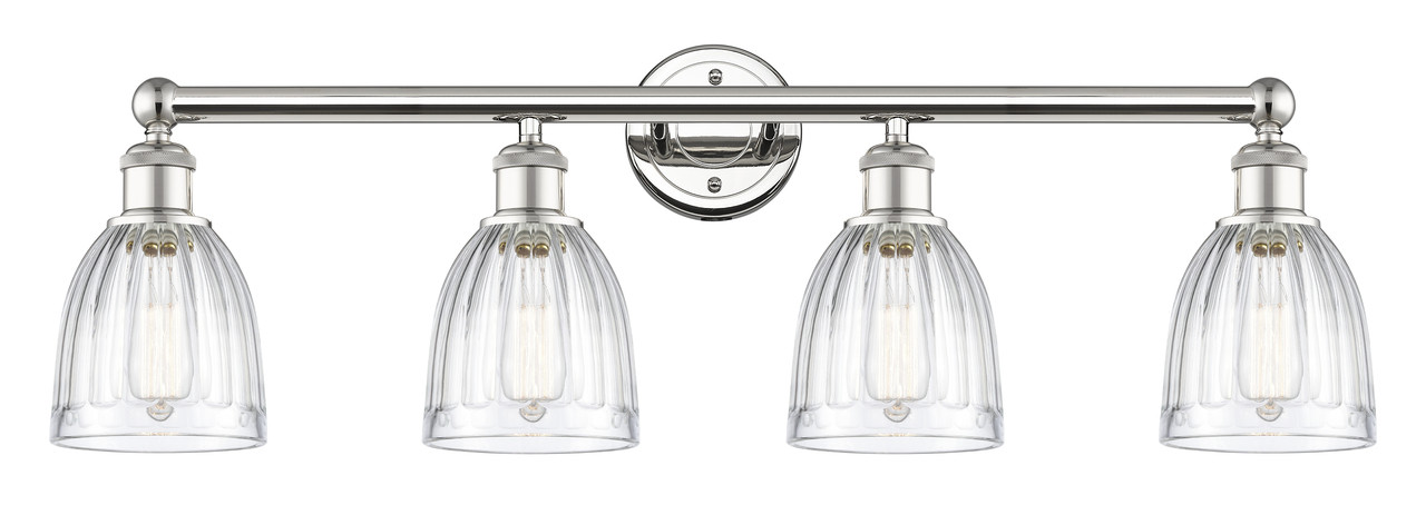 INNOVATIONS 616-4W-PN-G442 Brookfield 4 32.75 inch Bath Vanity Light Polished Nickel