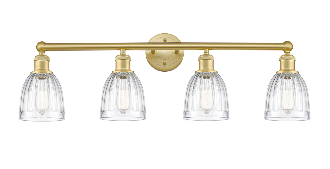 INNOVATIONS 616-4W-SG-G442 Brookfield 4 32.75 inch Bath Vanity Light Satin Gold