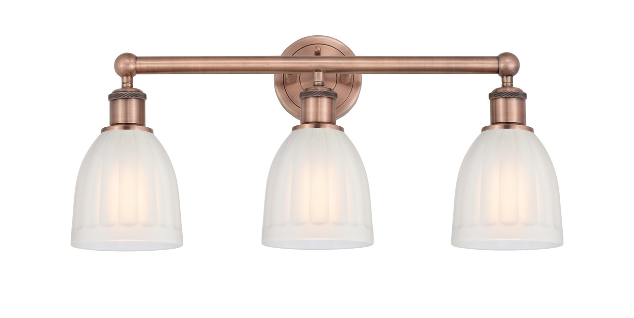 INNOVATIONS 616-3W-AC-G441 Brookfield 3 23.75 inch Bath Vanity Light Antique Copper