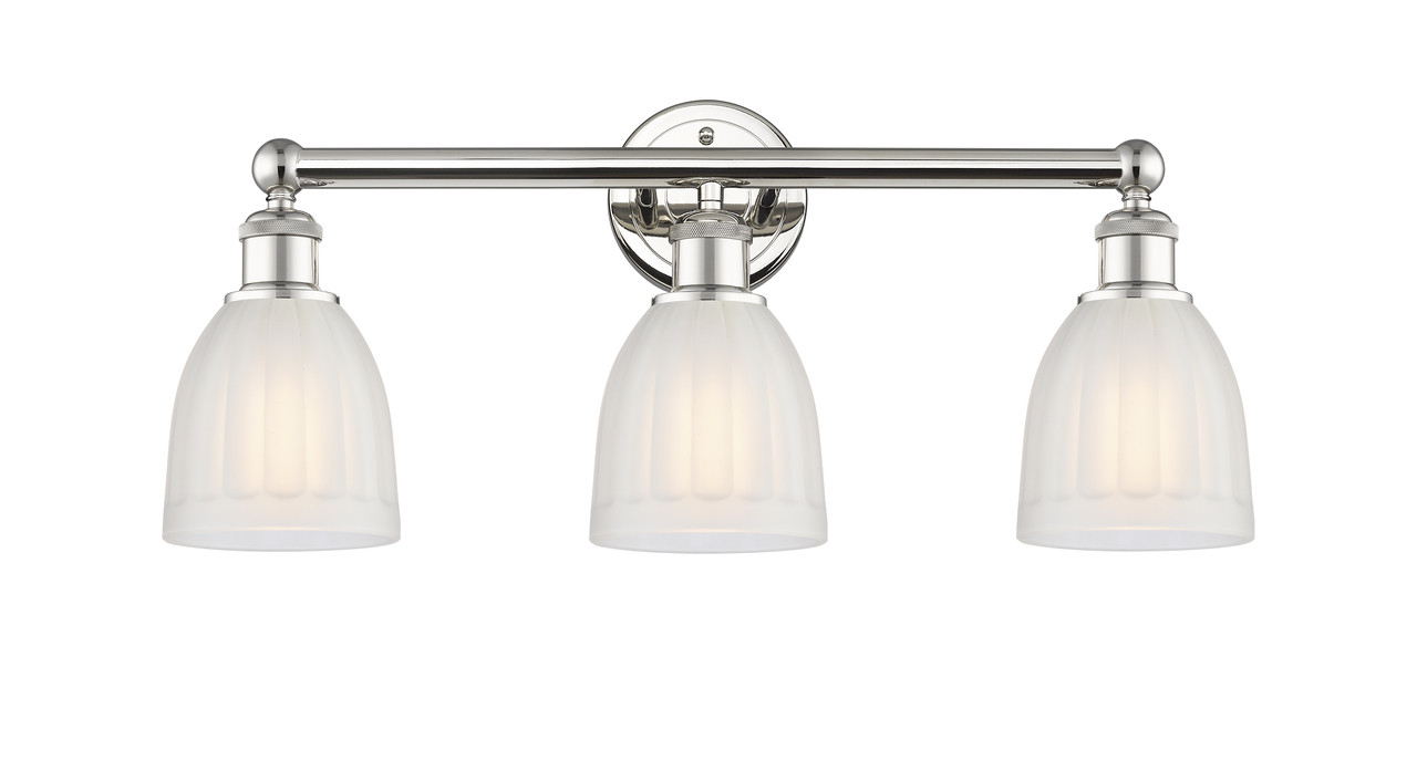 INNOVATIONS 616-3W-PN-G441 Brookfield 3 23.75 inch Bath Vanity Light Polished Nickel