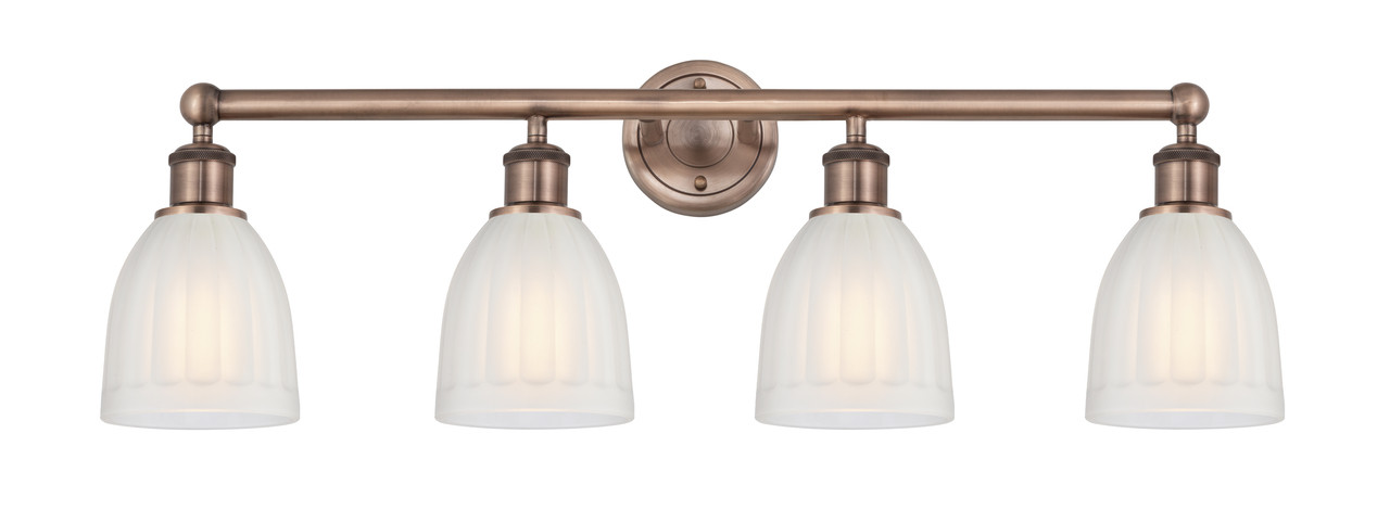 INNOVATIONS 616-4W-AC-G441 Brookfield 4 32.75 inch Bath Vanity Light Antique Copper