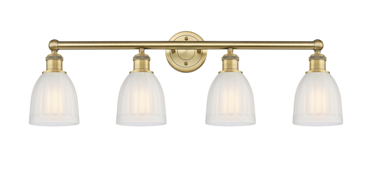 INNOVATIONS 616-4W-BB-G441 Brookfield 4 32.75 inch Bath Vanity Light Brushed Brass